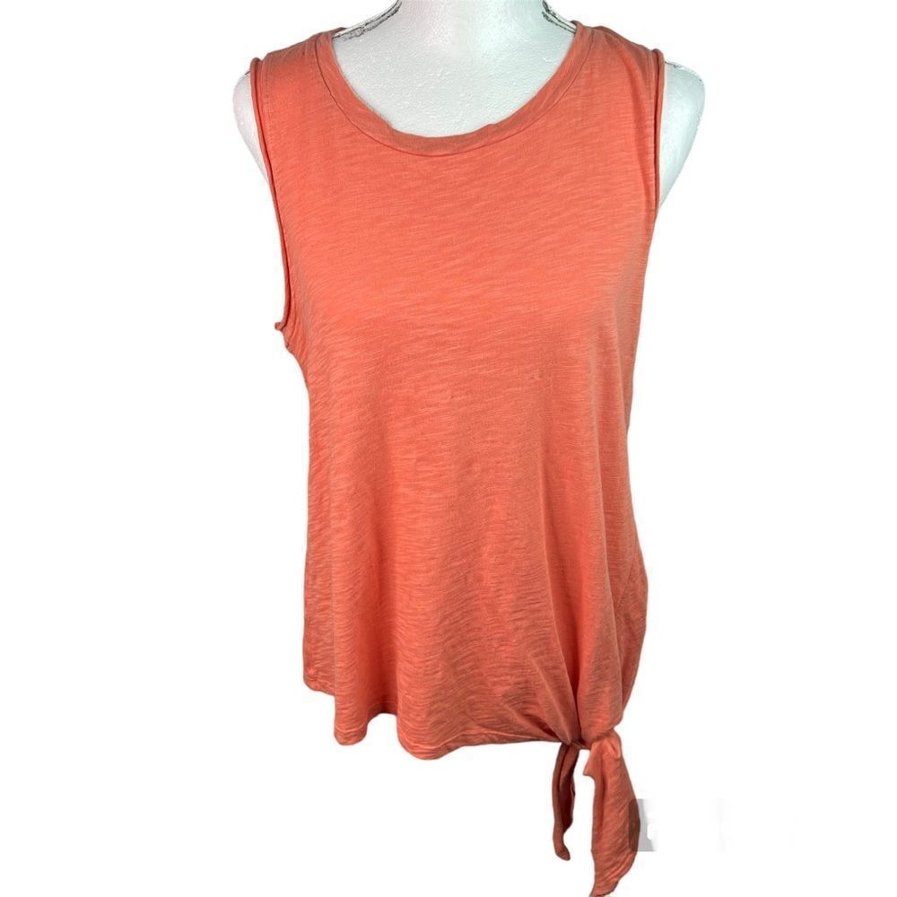 New! Dylan Sleeveless Coral Cotton Orange Tank Top Blouse Size Small